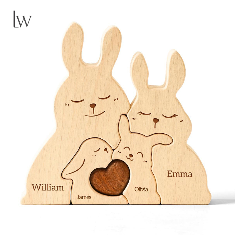 Kids Toys Names - Rompecabezas de Madera de Familia de