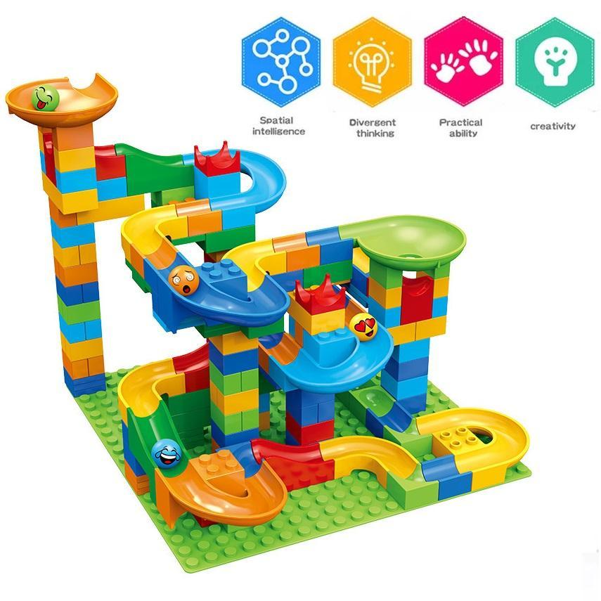 Marble Run Set - Rompecabezas para niños, bloques de carrera