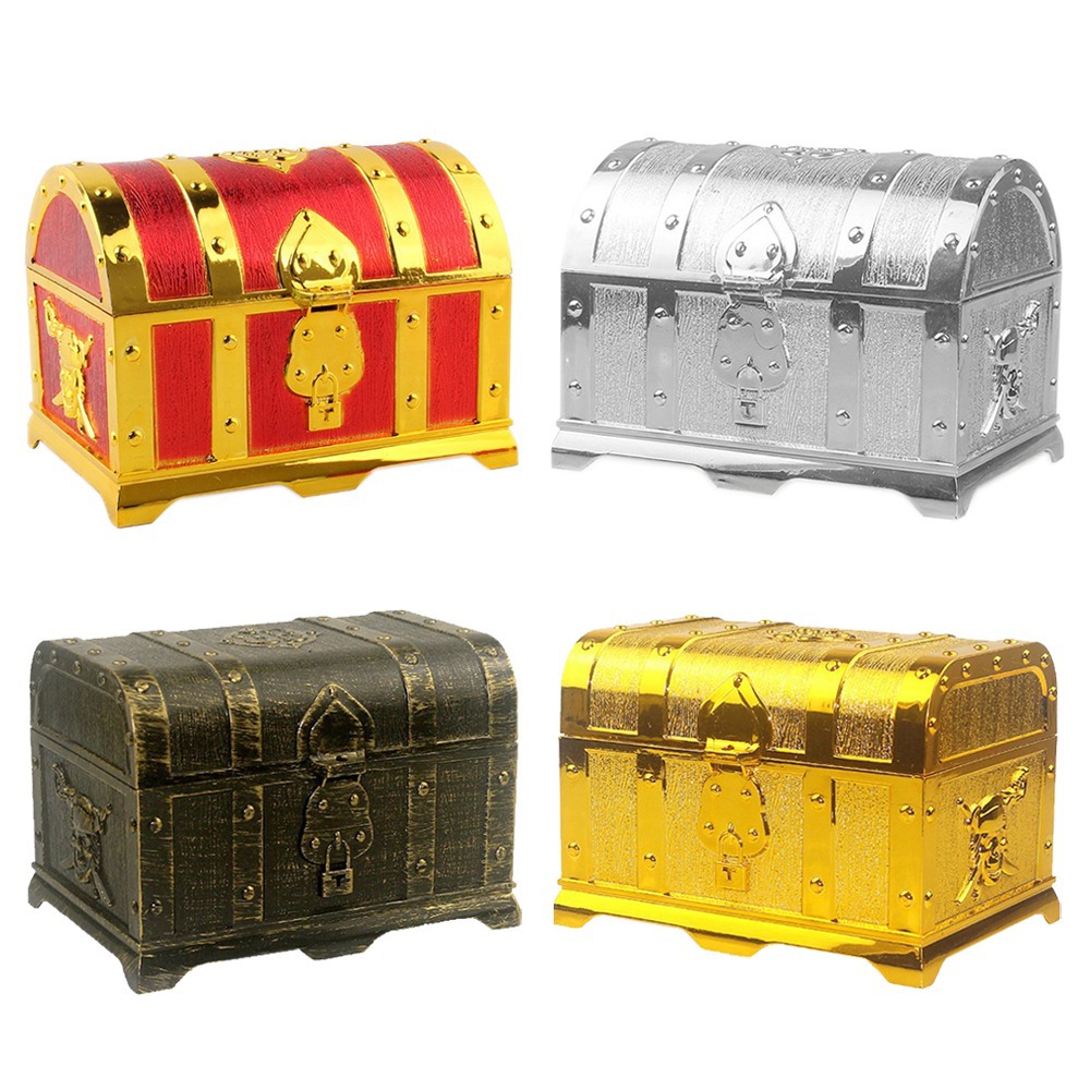 Kids Toys Vintage - Cofre del Tesoro pirata, decoración para