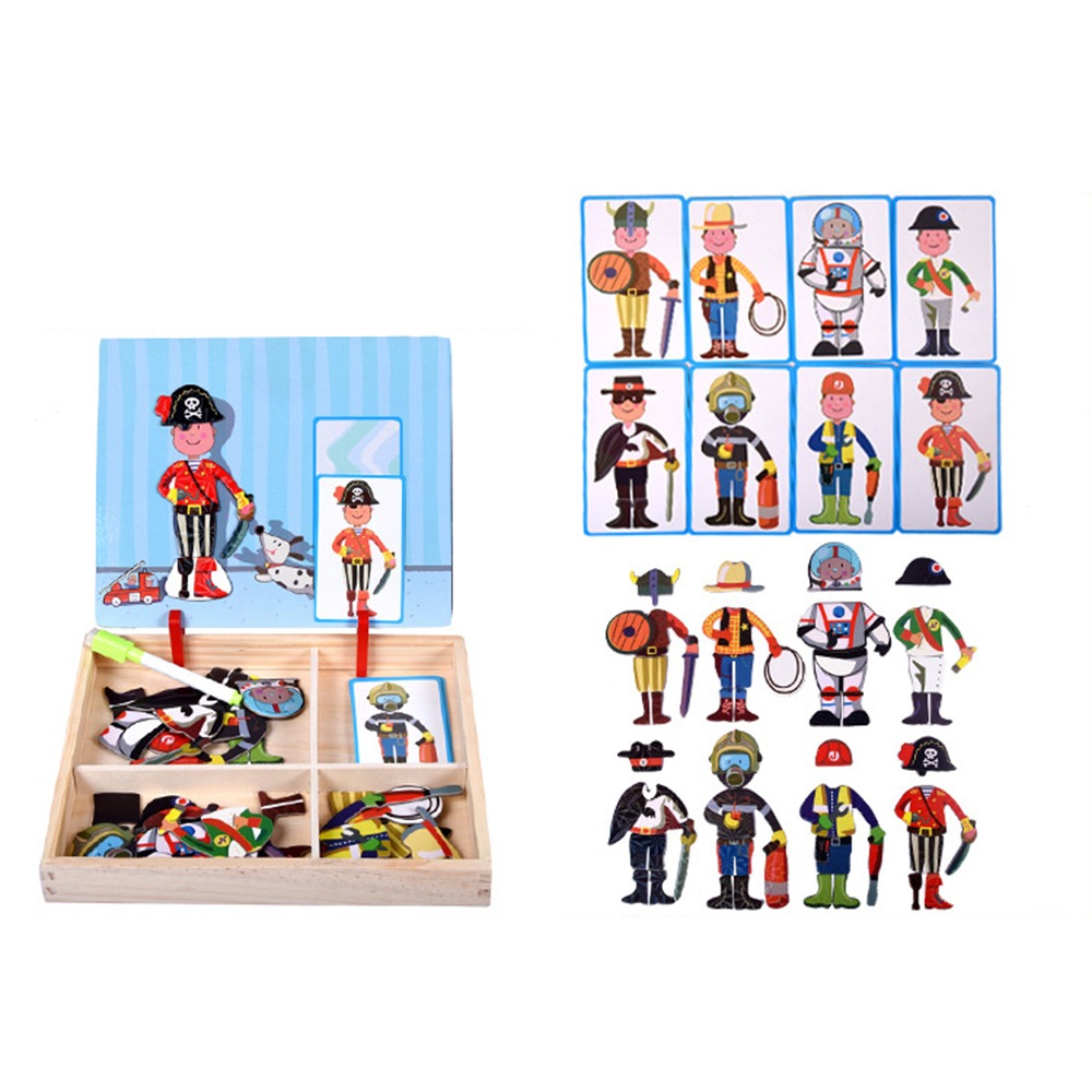 Kids Toys Drawing Easy - Rompecabezas magnéticos 3D de madera con