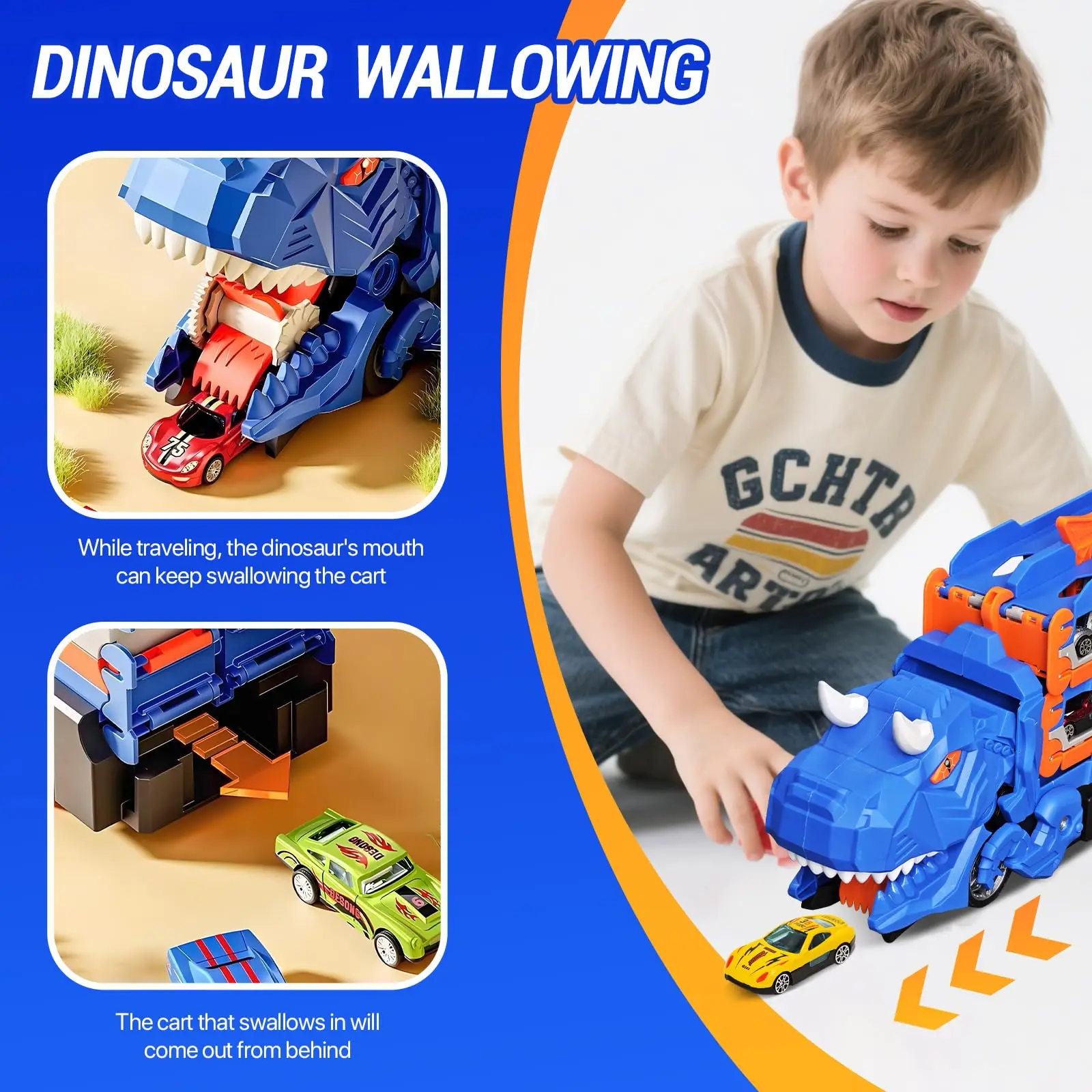 Camión de transporte de dinosa - Dinosaur Figurine Set reseña y precio