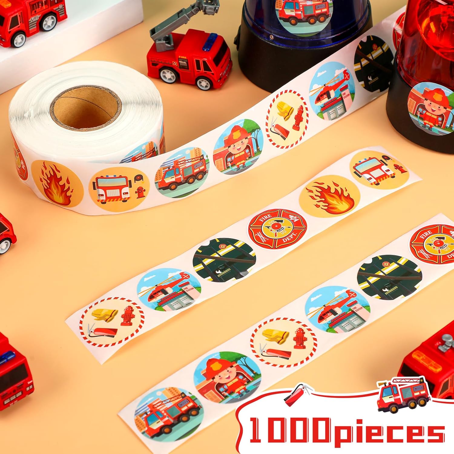 500 pegatinas de policía y bom - Kids Toys Names reseña y precio