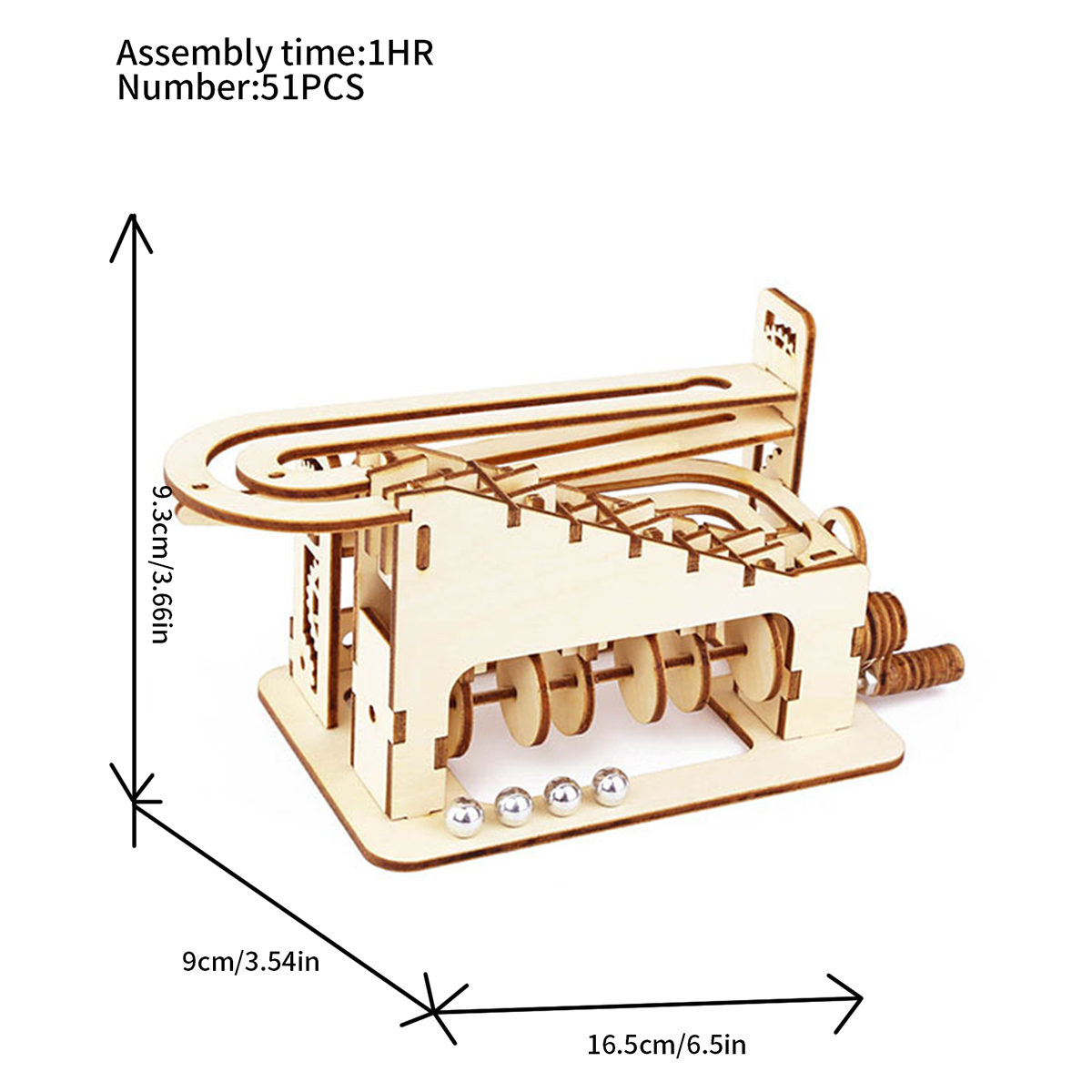 Rompecabezas de madera 3D de m - Marble Run Set reseña y precio