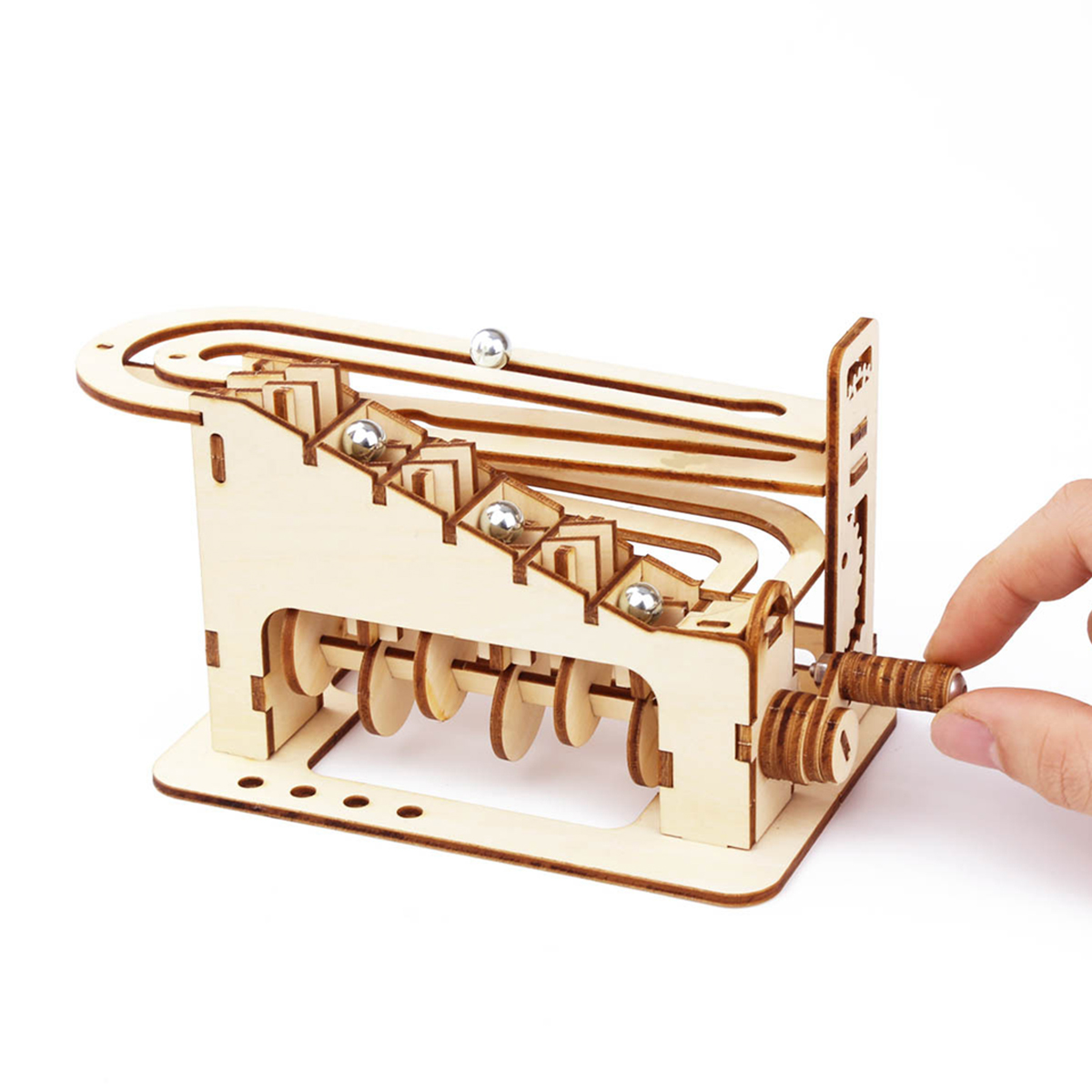 Rompecabezas de madera 3D de m - Marble Run Set reseña y precio