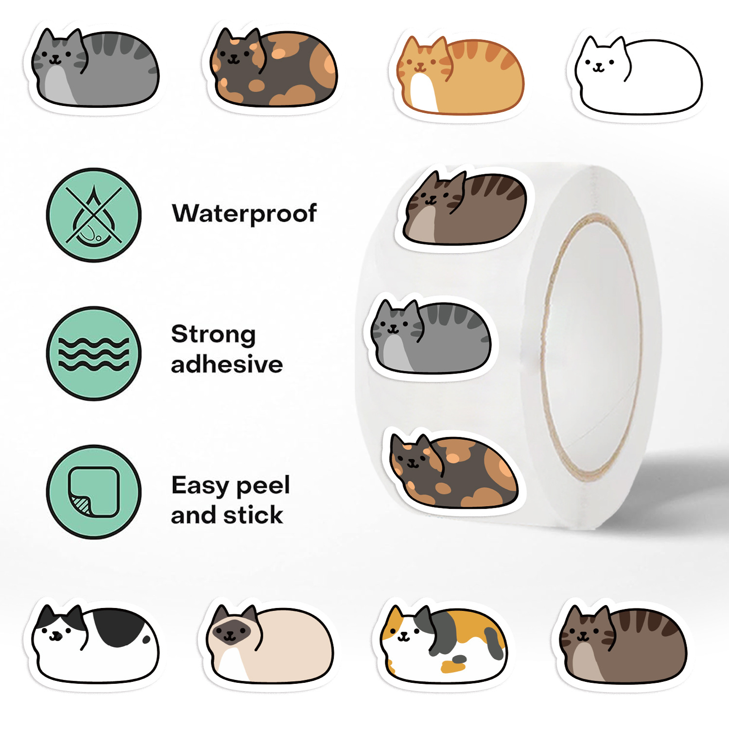 500 pegatinas de gatos de dibu - Kids Toys Names reseña y precio