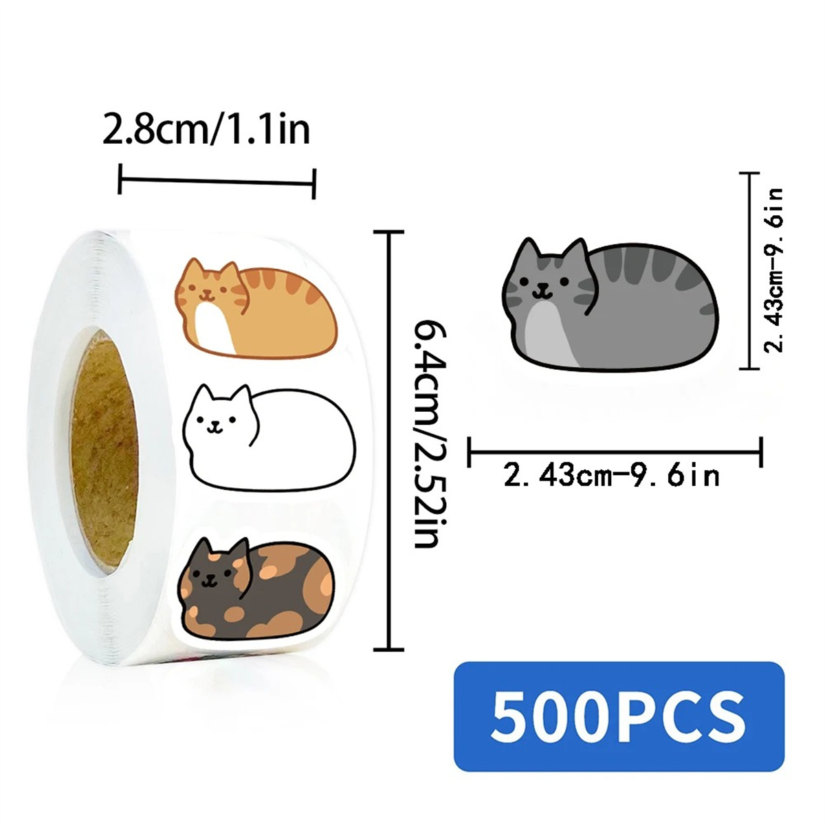 500 pegatinas de gatos de dibu - Kids Toys Names reseña y precio