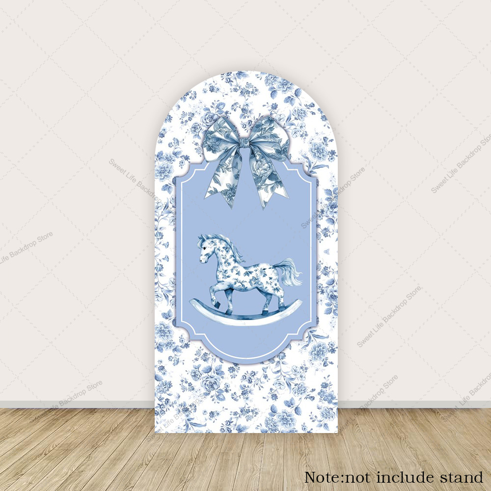 Fondo de arco floral azul y ve - Kids Toys Names reseña y precio