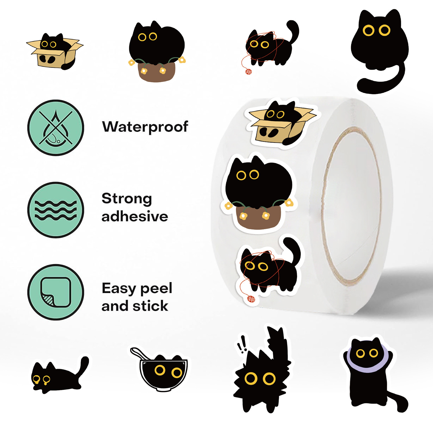 100-500 Uds. Pegatinas de Gato - Kids Toys Names reseña y precio