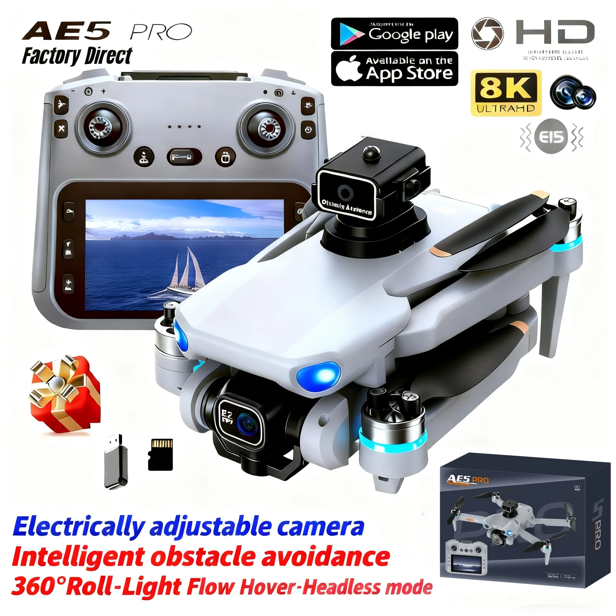 Dron AE5 Pro 8K HD con Pantall - Kids Toys Drone reseña y precio