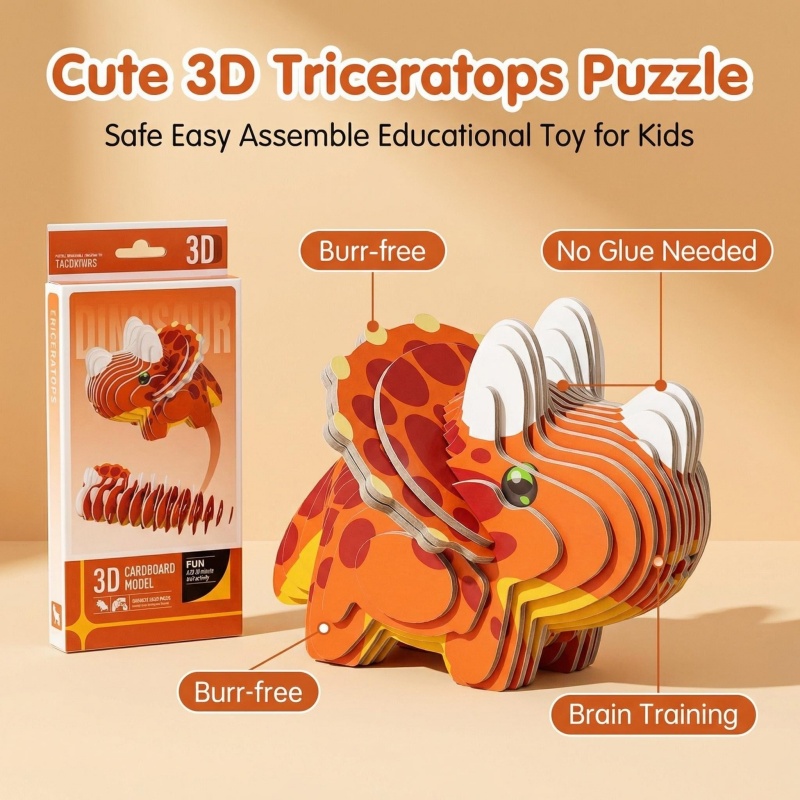 Juego de 4 Rompecabezas 3D de  - Dinosaur Figurine Set reseña y precio