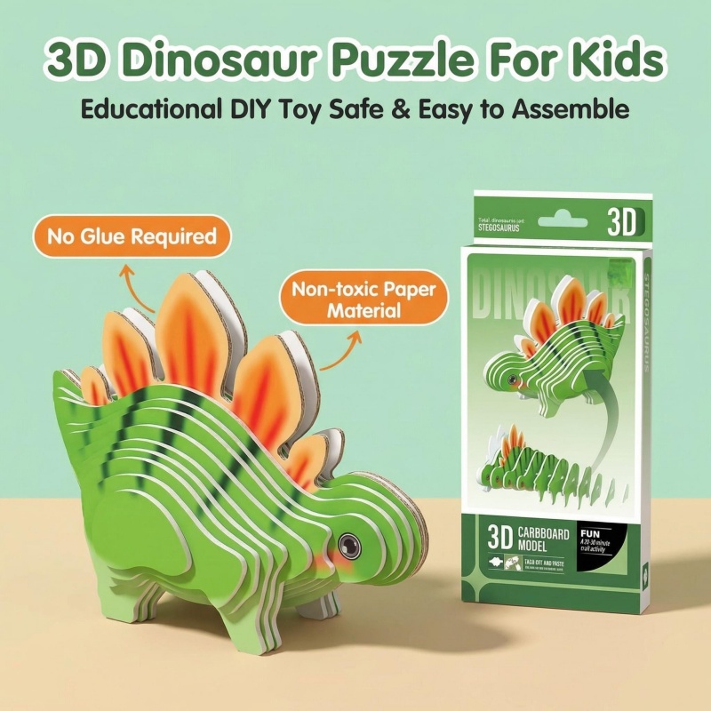 Juego de 4 Rompecabezas 3D de  - Dinosaur Figurine Set reseña y precio