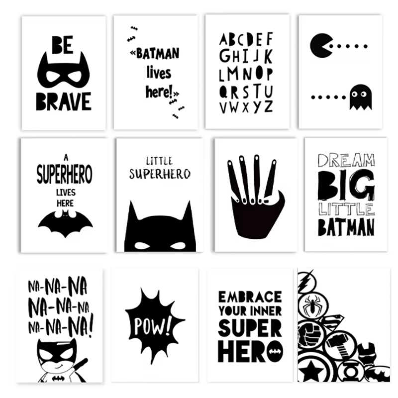 Póster minimalista de superhér - Kids Toys Quotes reseña y precio